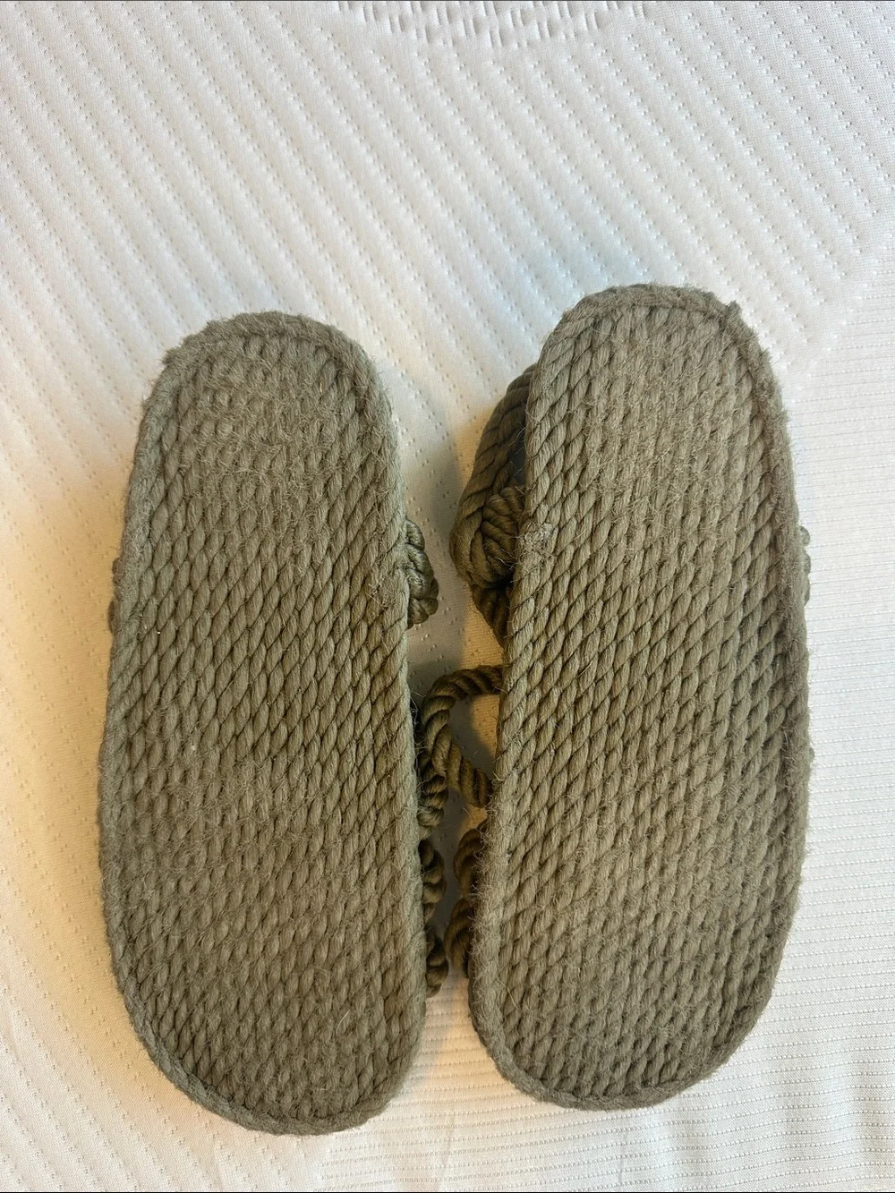 Kids Olive Rope Sandals - Comfortable Slip-On
